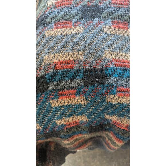 Vintage Jantzen ribbed sweater multi color geo print mens Extra Large - Picture 5 of 11
